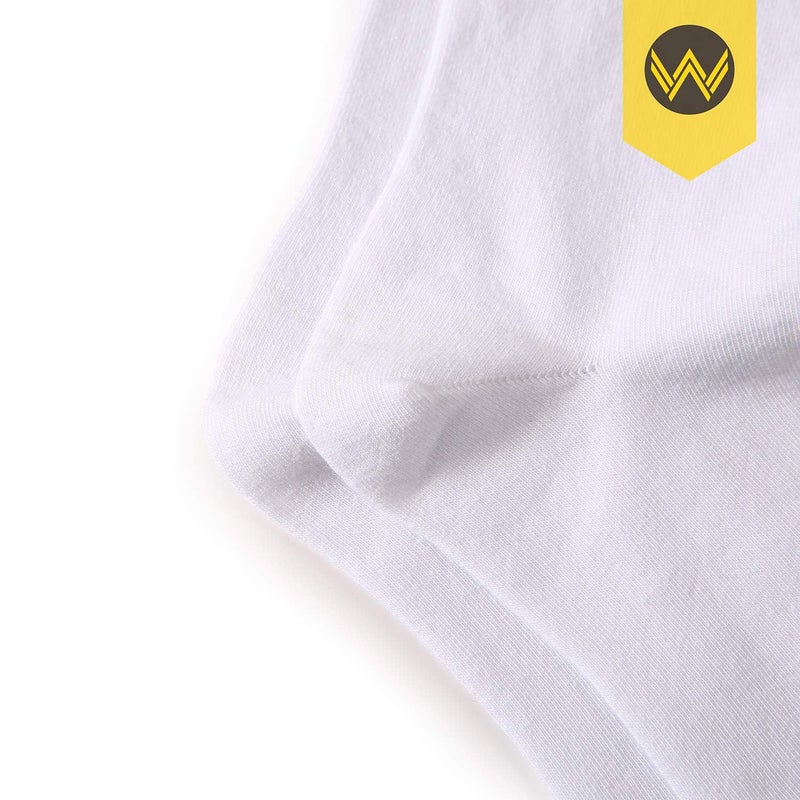 WANDER Men's Solid Dress Socks Cotton Men 8 Pairs Trouser Thin Classic Socks (Shoe Size:9-12, 8 Pairs White) - Image 3